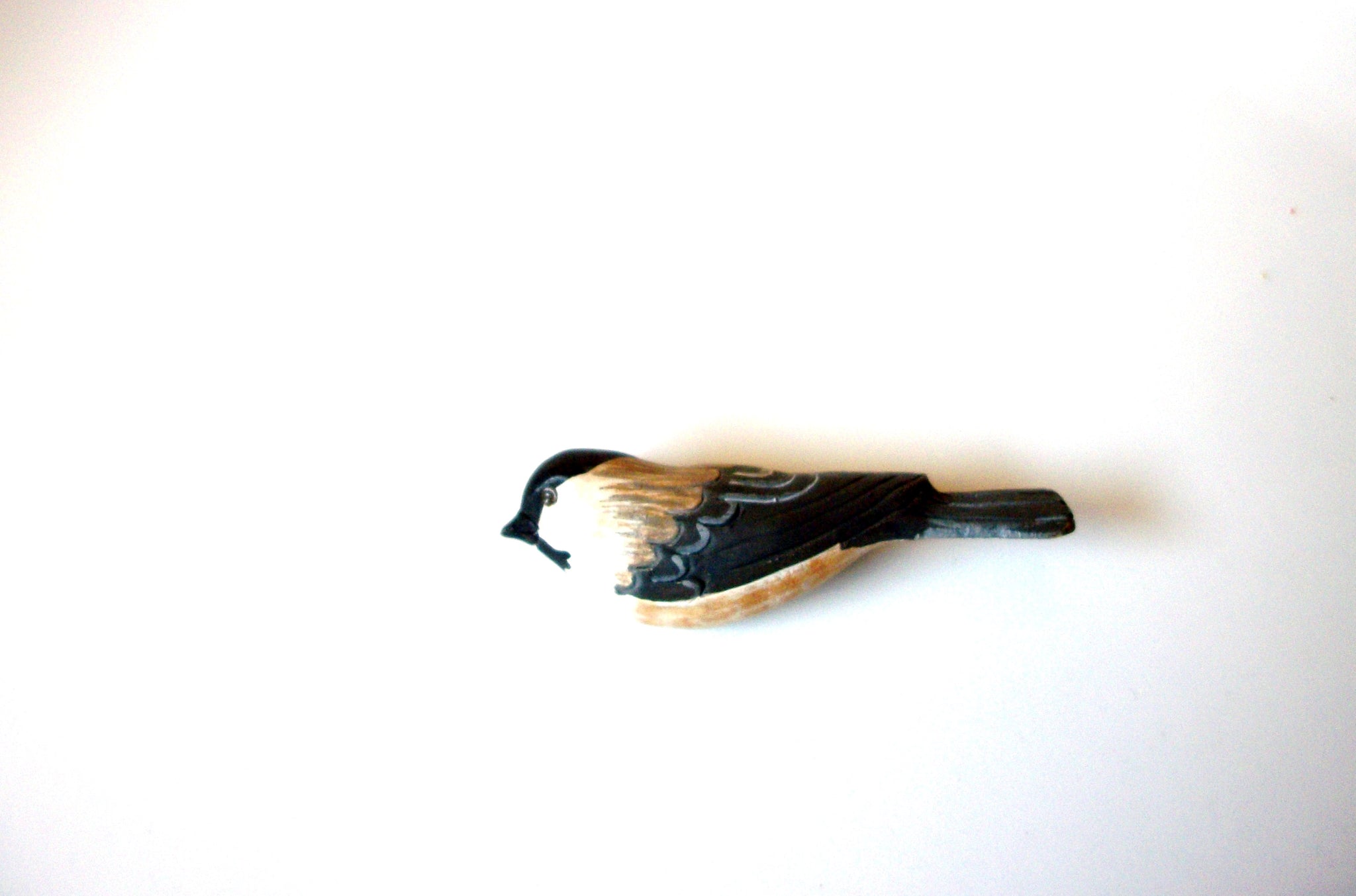 Hand Painted Wooden Bird Brooch Pin 82217