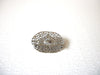 Baroque Clear Faceted Glass Filigree Brooch Pin 91317