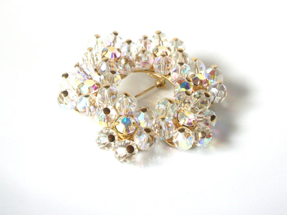 Large Vintage Sparkling Aurora Borelias Brooch Pin 82017