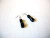 Vintage Black Lucite Earrings 121816