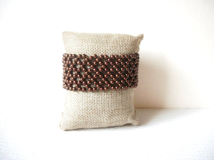 Dark Bronze Faux Pearl Stretch Bracelet 70416