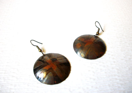 Bohemian Distressed Multi Toned Metals Dangle Earrings 71917