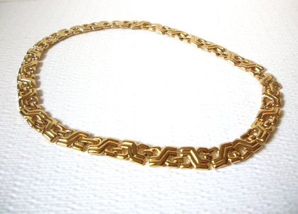 Vintage MONET Gold Toned Panel Links Necklace 122820