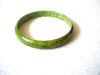 Retro Olive Green Marbleized Plastic Bangle Bracelet 72017