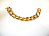 Vintage Gold Black Enameled 7 1/2" Metal Links Bracelet 80417