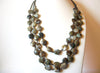 Hand Made One Of A Kind Moss Agate Glass Multi Strand Necklace 91617