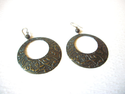 Bohemian Patina Over Bronze 3" Dangle Earrings 71917