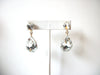 Retro Faceted Glass Clear Teardrop Dangle Earrings 9216