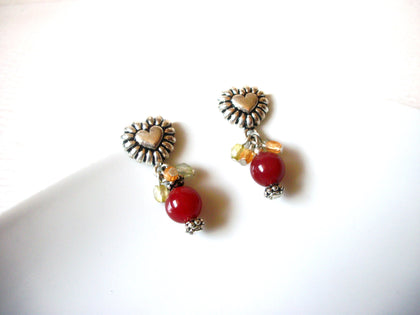 Bohemian Flower Faux Carnelian Dangle Earrings 80417