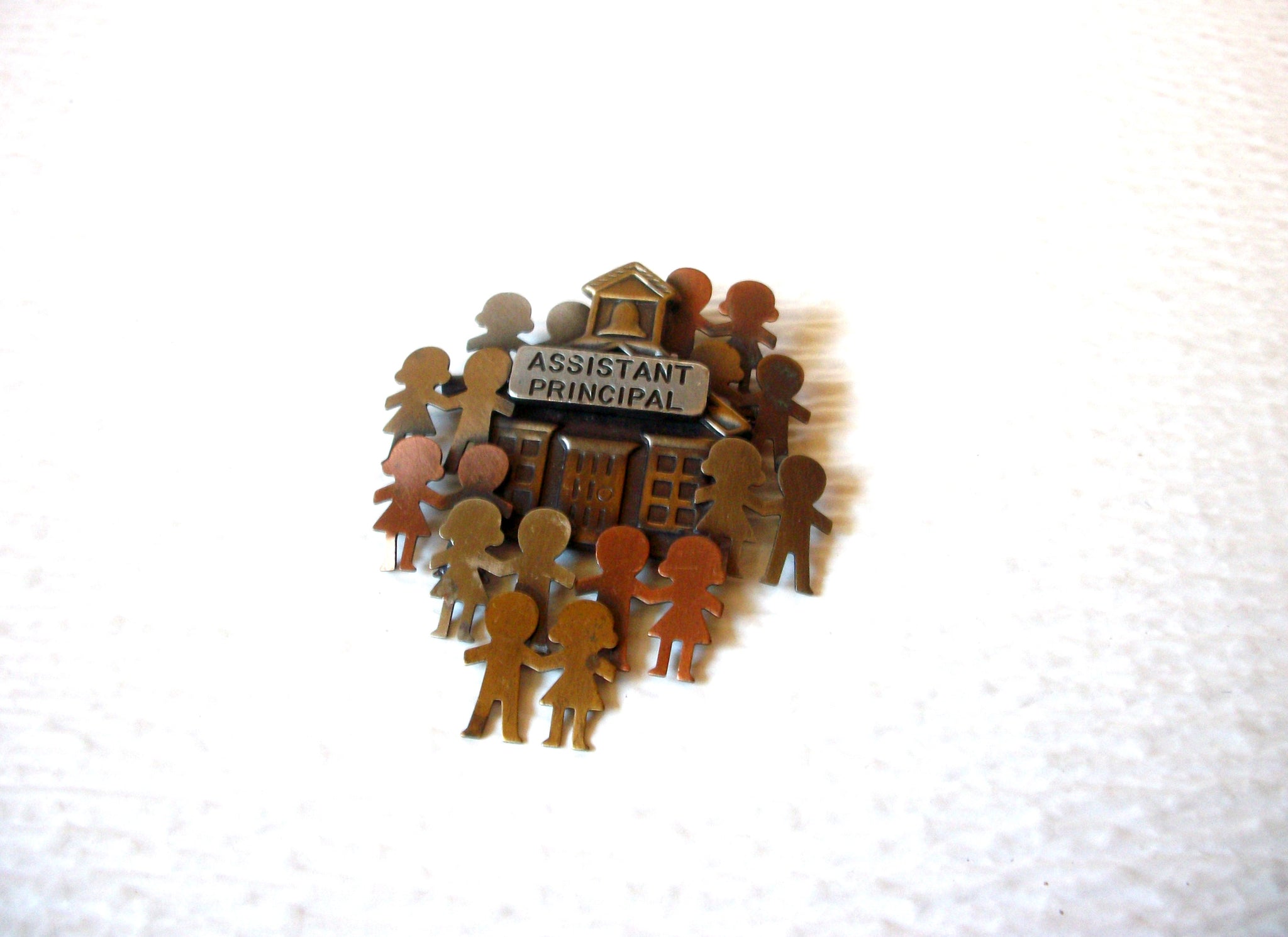 Vintage K & T Multi Toned Assistant Principal Brooch Pin 121216