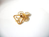 Vintage Gold Toned Moon Glow Hand Wired Angel Brooch 30717