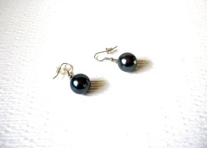 Hand Made Gray Faux Pearl Dangle Earrings 123020