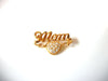 Retro Clear Rhinestone MOM Brooch Pin 81517