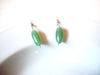 Vintage Faux Aventurine 2" Dangle Earrings 121816