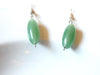 Vintage Faux Aventurine 2" Dangle Earrings 121816