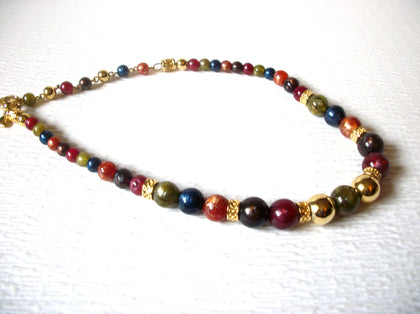 LCi Designer Vintage Lucite Gold Toned 18' Necklace 122916