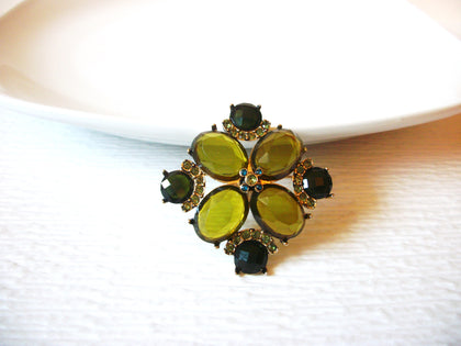 Vintage Art Deco Rhinestone Brooch Pin 121216