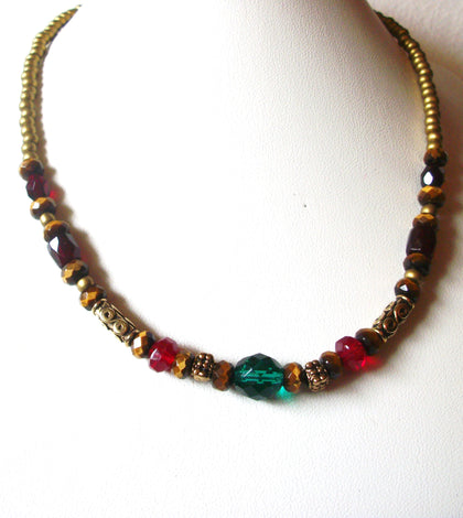 Dainty Colorful Czech Glass 16" Necklace 82217