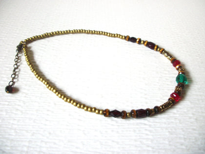 Dainty Colorful Czech Glass 16" Necklace 82217