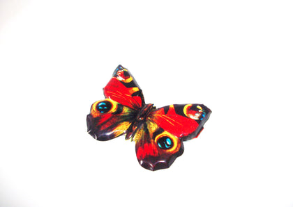 Vintage Tin Litho Butterfly Brooch Pin 92017