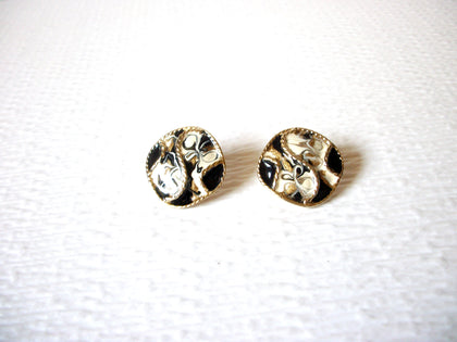 Made In USA Enameled Swirl Modern Earrings 91317