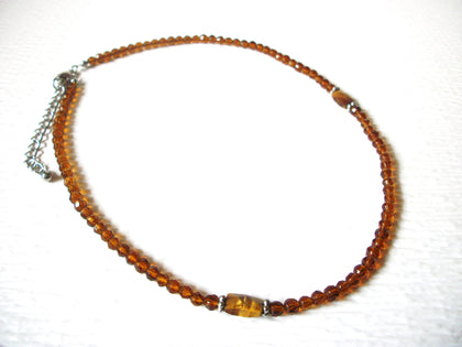 Dainty Amber Honey Czech Glass 18" Necklace 82217