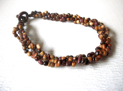 Vintage Organic Wood 16" Necklace 123016
