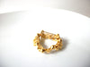 Vintage Heart Shaped Gold Toned Faux Pearl Brooch Pin 92017