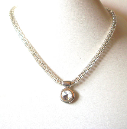 Necklace Bezel Set Clear Rhinestone 93017