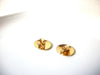 Round Vintage Etched Gold Toned Dome Earrings 82217