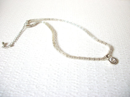 Necklace Bezel Set Clear Rhinestone 93017