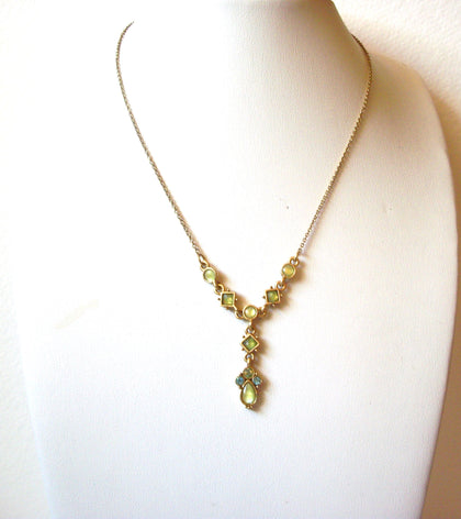 Vintage 1928 Company Rhinestone Necklace Screw Back Earrings Set 123120