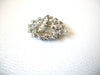 Larger Retro Silver Toned Royal Blue Rhinestone Brooch Pin 60116