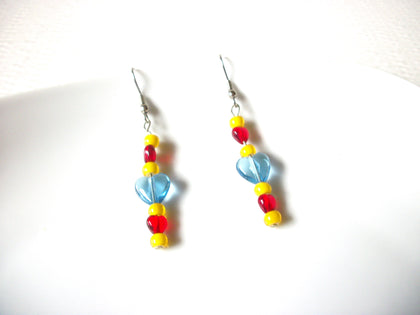 Vintage Colorful Glass Dangle Earrings 123116
