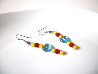 Vintage Colorful Glass Dangle Earrings 123116