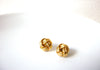 Vintage Small Gold Toned Knotted Stud Earrings 82217