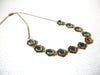 Retro Iridescent Toned Panel Necklace 82217