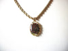 Vintage PAT Stamped Gold Toned Rope Rose Pendant 82217