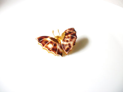 Vintage Insect Butterfly Moth Shell Wings Brooch Pin 91617