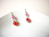 Vintage Dainty Pink Czech Glass Earrings 121216