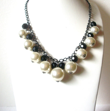 Retro Faux Pearl Cluster Necklace 122920