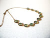 Retro Iridescent Toned Panel Necklace 82217