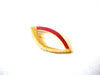 MONET Gold Toned Red Enameled Modernist Brooch Pin 92216