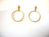 Retro Gold Toned Hoop Earrings 81517