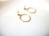 Retro Gold Toned Hoop Earrings 81517