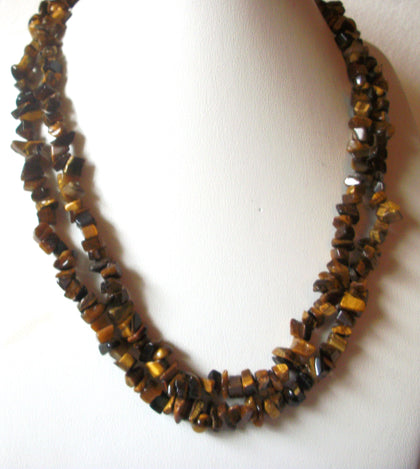 Vintage Tiger`s Eye 36" Necklace 121216