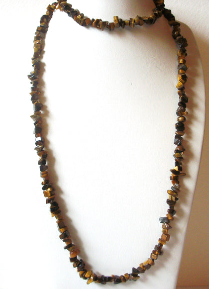 Vintage Tiger`s Eye 36" Necklace 121216