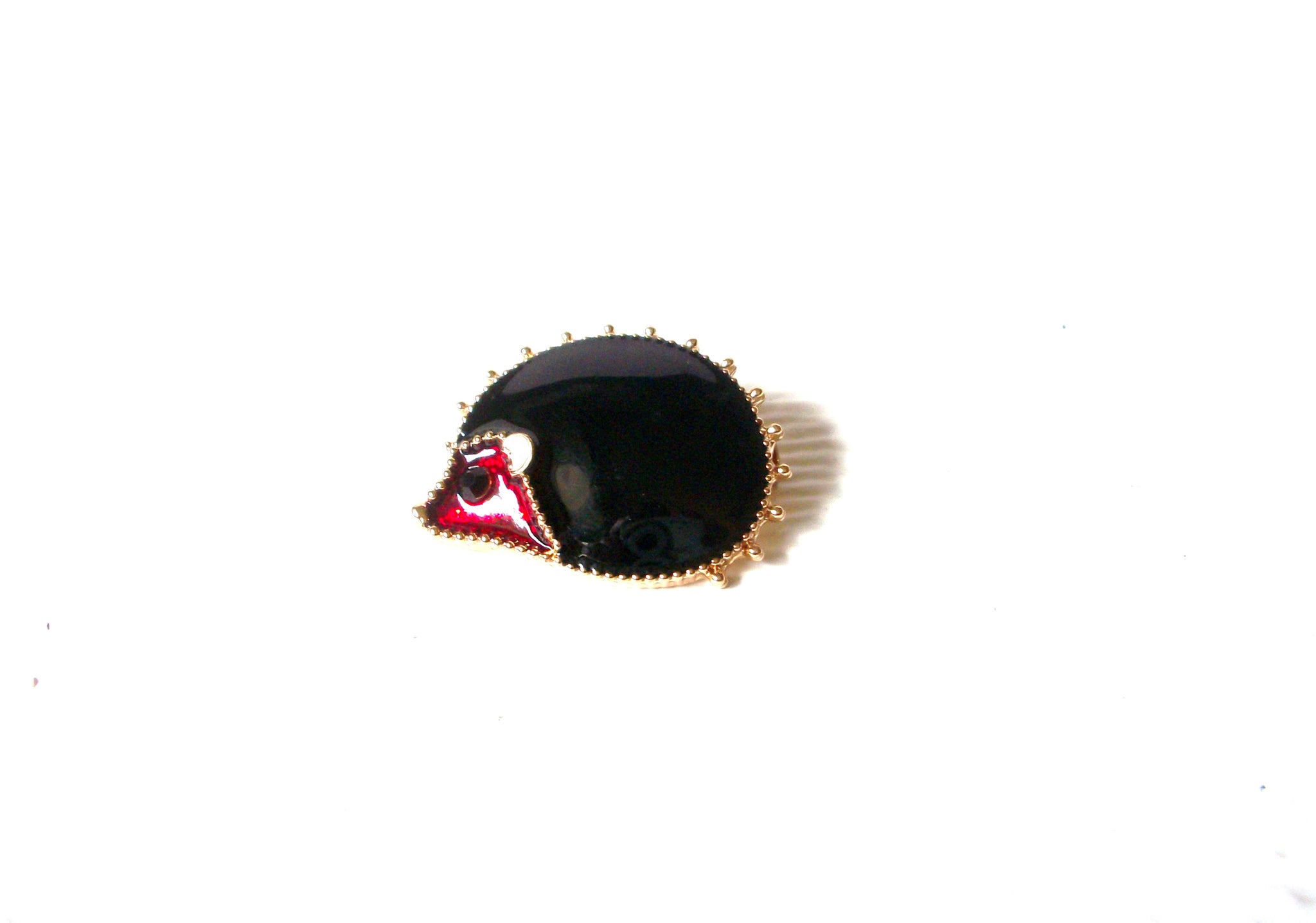 Retro Enameled Hedgehog Brooch Pin 60116