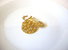 Vintage Gold Toned Clear Rhinestone Tandem Bike Brooch Pin 122120