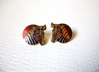 MEOW Vintage Cloisonne Zebra Earrings 122120